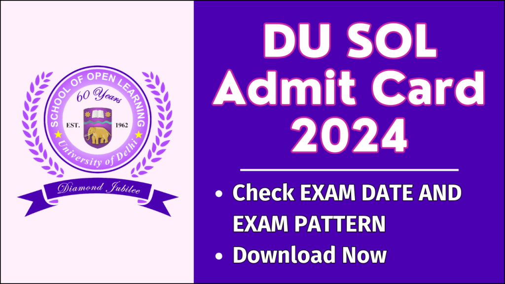 DU SOL Admit Card 2024