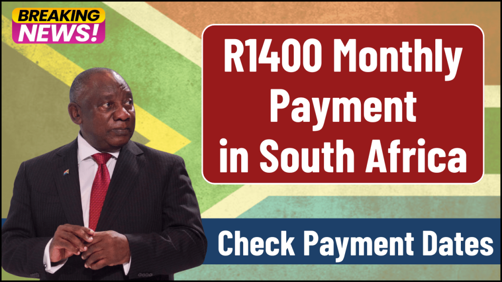 R1400 Monthly Payment in South Africa